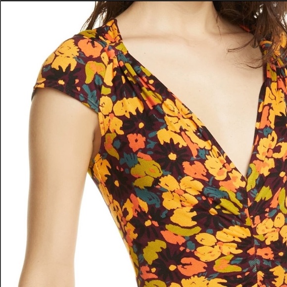 Free People Floral Mini Dress size Medium - Picture 3 of 9